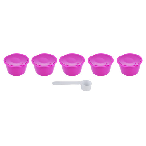5 pezzi Rosso Rosa 50 ml Capsula riutilizzabile Ø 54 mm Altezza 35 mm 1