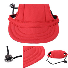 Casquette de baseball rouge XL pour chien - Protection solaire