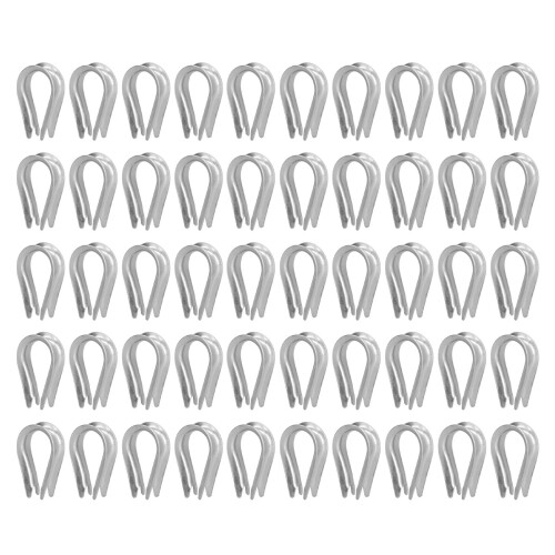 50 pièces de bagues de câble en acier inoxydable M8 8 mm 1