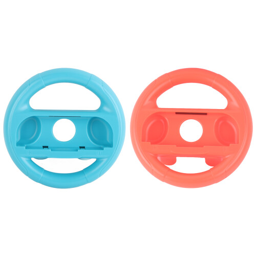 Volant de jeu pour Switch, ABS rouge/bleu 1