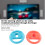 Volant de jeu pour Switch, ABS rouge/bleu 8