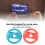 Volant de jeu pour Switch, ABS rouge/bleu 4
