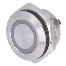 5 pezzi pulsante momentaneo da 16 mm DC 3–6 V blu