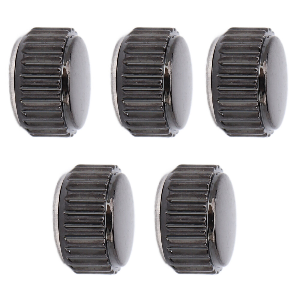 5pcs Watch Crown Steel Watch Head Repairing Parts Replacement Accessories Set Black5mm / 0.2in-image-OPC-PHVXRSD-NEW