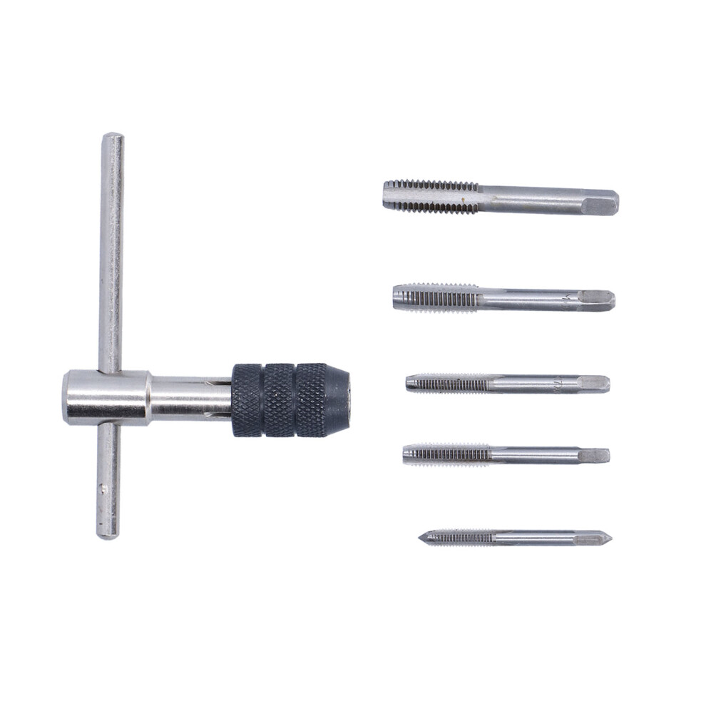 Tap Wrench Bearing Steel Straight Flute Tap High Strength Smooth No Burr Tap Handle Set 9371322294875