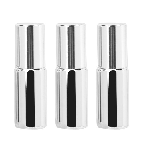 Ensemble de 3 flacons roll-on en verre de 5 ml – argent 1