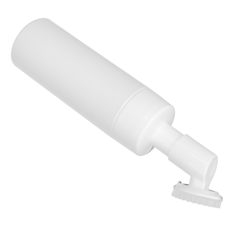 White Facial Cleanser Foaming Bottle Silicone Brush Refillable Empty Mousse Foaming Bottle150ml