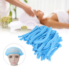 100 pièces de filets à cheveux jetables en non tissé respirants et extensibles bonnet de douche