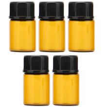 Flacons de parfum en verre brun foncé de 2 ml, 5 pièces