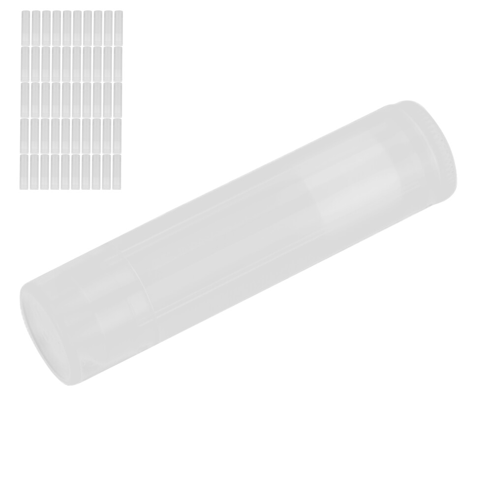 50pcs Lip Balm Tube Kit Empty Lipstick Tube Container Translucent DIY Makeup Tools 5ml