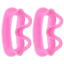 2 pièces rétracteurs de joue en silicone rose - ouvre-bouche