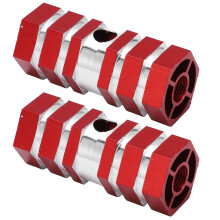 2 pezzi pedine per biciclette in alluminio rosso antiscivolo 1 cm / 0,4 in