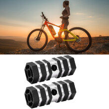 2 pezzi di pedine in alluminio per bici 1 cm nere antiscivole
