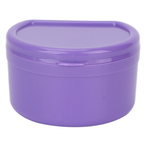 Scatola portatile viola per retainer ortodontico per protesi dentarie 1