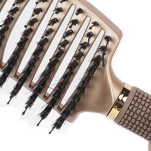 Set di 4 spazzole per capelli a forma ad arco - Dorato, ABS/Alluminio 2