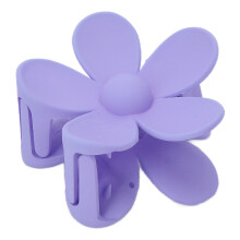 Pince à cheveux à double verrouillage, dents, 7,3x4,2 cm, violet clair