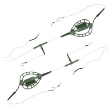 2Pcs European Style Long Line Carp Nesting Device Fishing Set Carp Fishing Bait Feeder35g