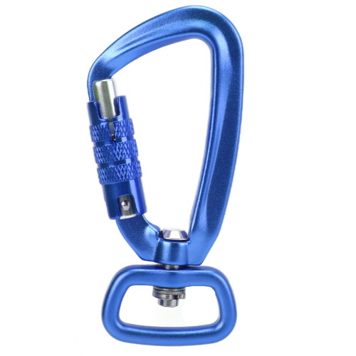 Modello: Moschettone a chiusura automatica da 4 kN, Dimensione: unica, Blu 2