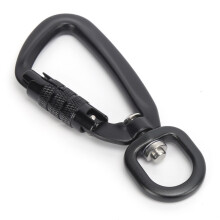Moschettone autobloccante a 360 4 kN nero