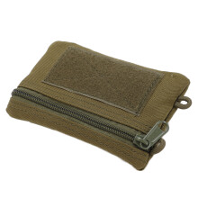 Sac banane à fermeture éclair 0,3 L 15x10x2 cm vert militaire