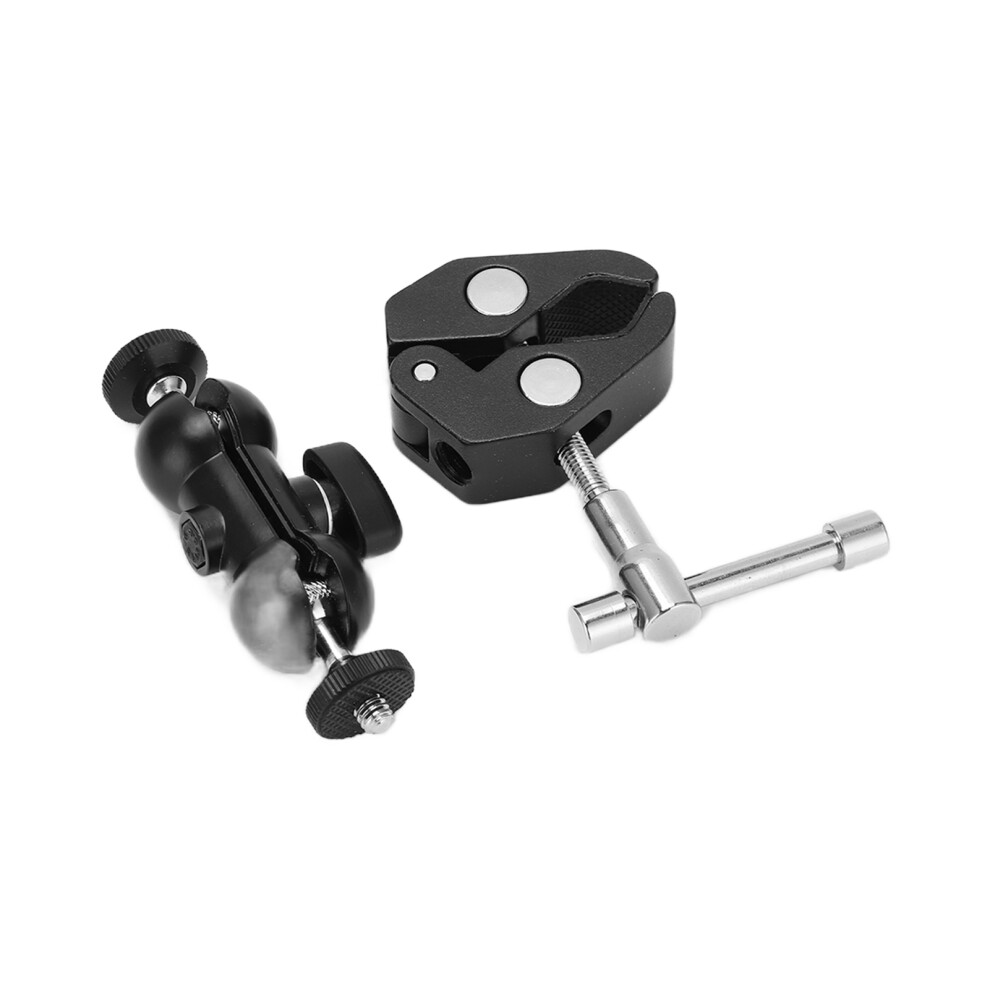 Camera Clamp Mount 360 Rotation Crab Ballhead Arm Clamp Mount With 1/4Inch Screw Hole Mini Ball Head 4651322300512