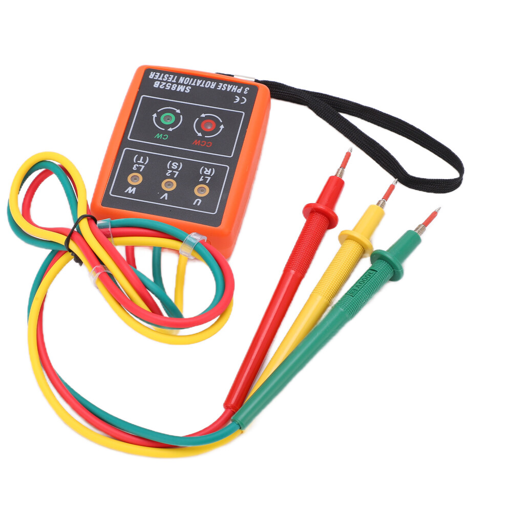 Sm852b Ac Phase Sequence Meter 3 Phase Sequence Rotation Tester Led Indicator Detector 60V~600V 9431322301390