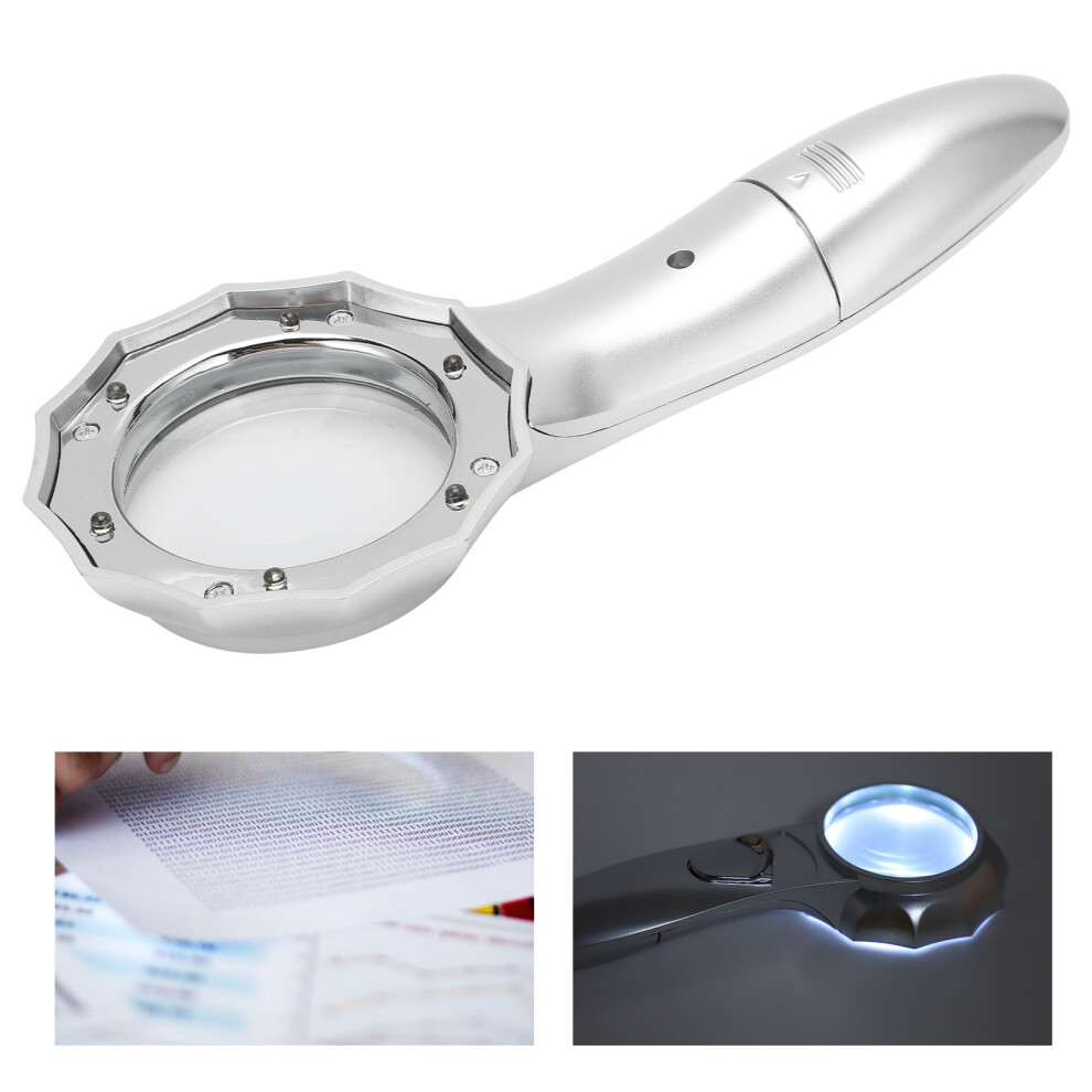 THâ600554 Handheld Magnifier with 6LED Small Lace Observation Magnifying Glass for Outdoor