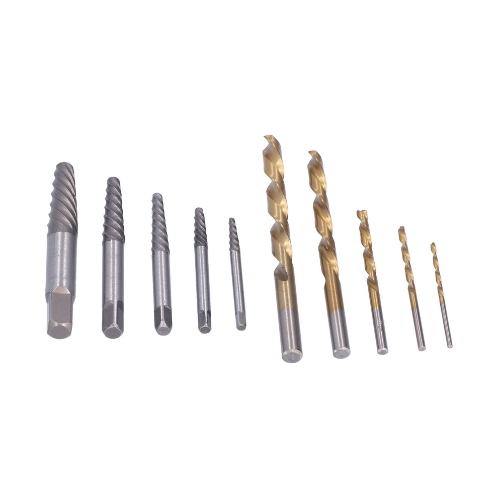 10Pcs Screw Extractor Drill Bit 4241 Hss Left Hand Damaged Bolt Stud Removers Hardware 7891322301516