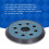 2 pezzi di pad levigante da 5 pollici, con 8 fori e 4 occhielli, blu scuro/nero 6