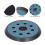2 pezzi di pad levigante da 5 pollici, con 8 fori e 4 occhielli, blu scuro/nero 7