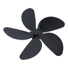 Fan Blade Replacement Fireplace Aluminum Alloy Blade Black Universal Stove Fan Blade5 Blade
