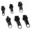 12 pezzi kit di teste per cerniere nero L/M/S 1,3x3,6x1,1 cm 9