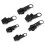 12 pezzi kit di teste per cerniere nero L/M/S 1,3x3,6x1,1 cm 10