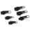 12 pezzi kit di teste per cerniere nero L/M/S 1,3x3,6x1,1 cm 6
