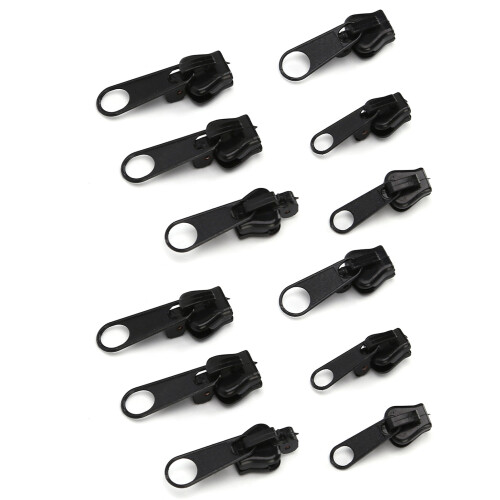 12 pezzi kit di teste per cerniere nero L/M/S 1,3x3,6x1,1 cm 2