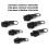 12 pezzi kit di teste per cerniere nero L/M/S 1,3x3,6x1,1 cm 7