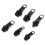 12 pezzi kit di teste per cerniere nero L/M/S 1,3x3,6x1,1 cm 11