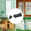 Combination Locking Bolt Safe Password Durable Rust Resistant Coating 4 Digit Lock Bolt for Pool Gate Fence FarmBlack 4