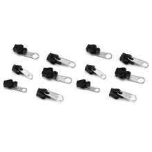12 pezzi kit di riparazione della slitta della cerniera L1.3x3.6x1.1cm Argento