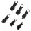 12 pezzi kit di teste per cerniere nero L/M/S 1,3x3,6x1,1 cm 5