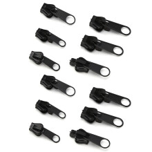 12 pièces Kit de réparation du curseur de fermeture éclair Noire L/M/S