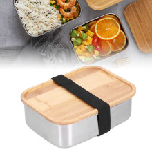 Contenitore per pranzo Bento in acciaio inox 304 con coperchio