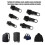 12 pezzi kit di teste per cerniere nero L/M/S 1,3x3,6x1,1 cm 8