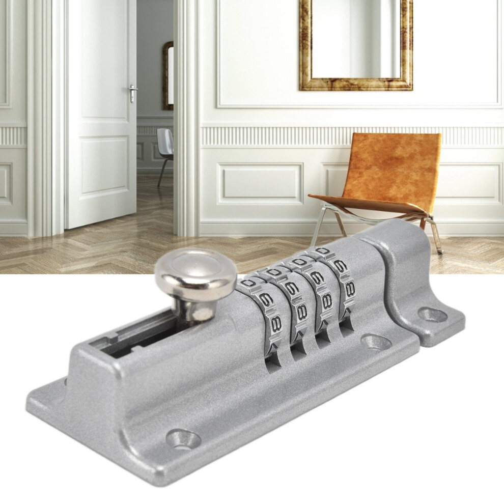 Combination Locking Bolt Safe Password Durable Rustproof Coating 4 Digit Lock Bolt For Pool Gate Fence Farm 8431322306679