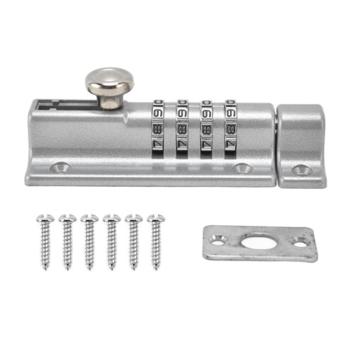 Verrou numérique à 4 chiffres 123x48x40mm argent 1