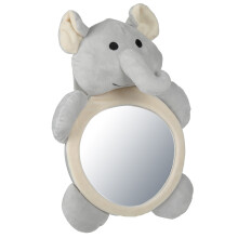 Miroir de siège arrière en peluche Éléphant 27x19 cm 0-6 ans