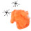 Ragnatela 5 pezzi Arancione Halloween Interno/Esterno 16