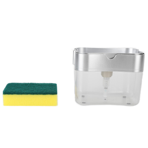 Dosatore portatile di sapone 7,5 oz Argento ABS+Spugna 1