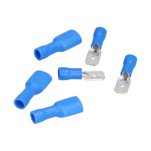 Ensemble de 100 connecteurs à fourche, 16-14 AWG, bleu