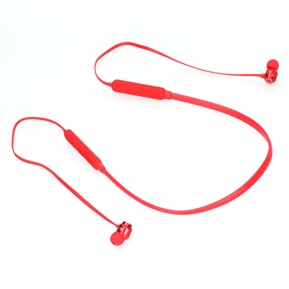 Neck Wearing Bluetooth 5.1 Headphone Wireless Earbud Neckband Headset For Exercise Sportsred 5001322310728